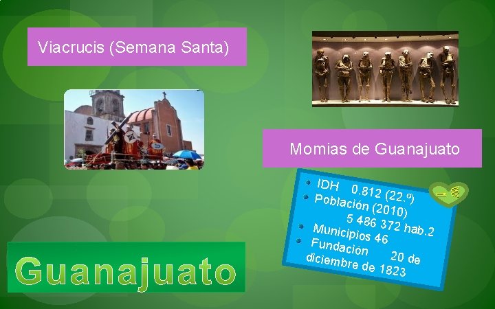 Viacrucis (Semana Santa) Momias de Guanajuato w i IDH 0. 812 (2 2. º)