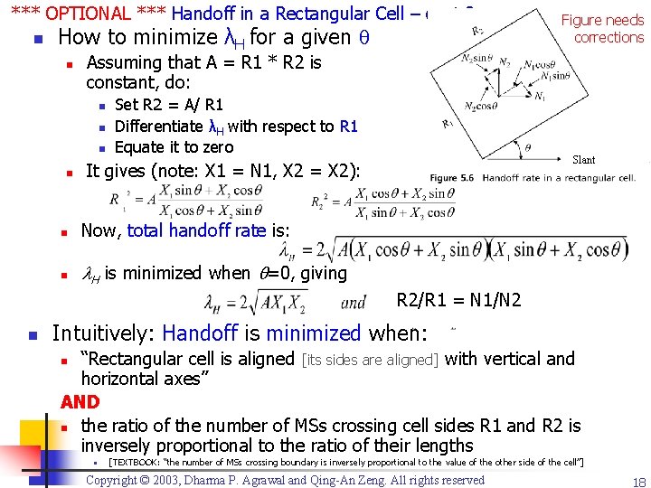 *** OPTIONAL *** Handoff in a Rectangular Cell – cont. 2 n How to