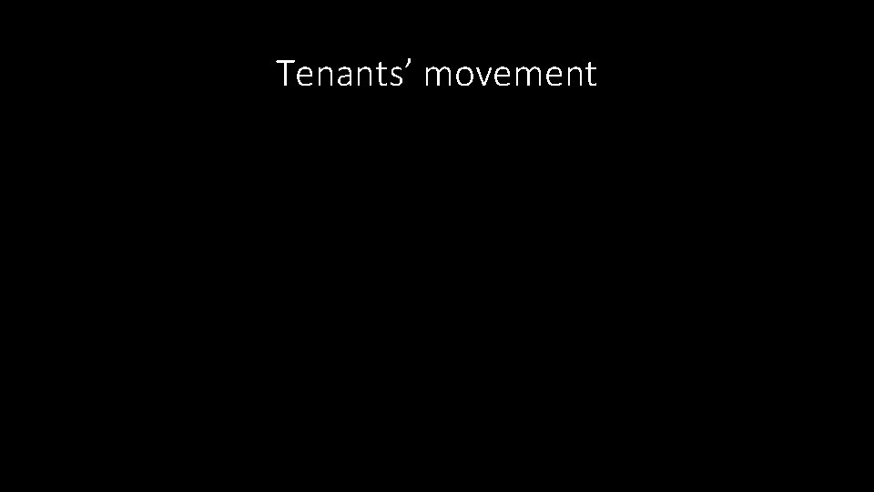 Tenants’ movement 
