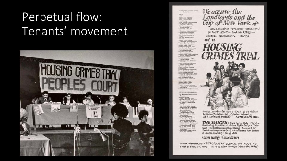 Perpetual flow: Tenants’ movement 