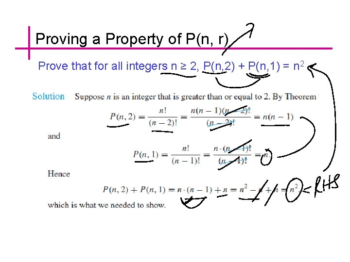 Proving a Property of P(n, r) Prove that for all integers n ≥ 2,