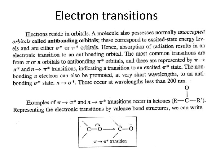Electron transitions 