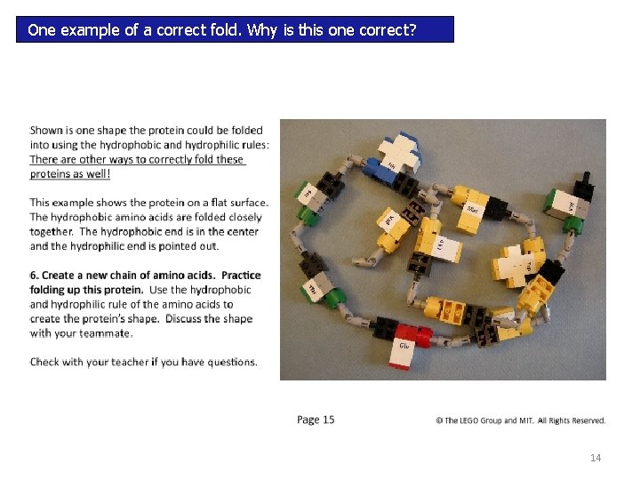 One example of a correct fold. Why is this one correct? 14 One example of a correct fold. Why is this one correct? 14