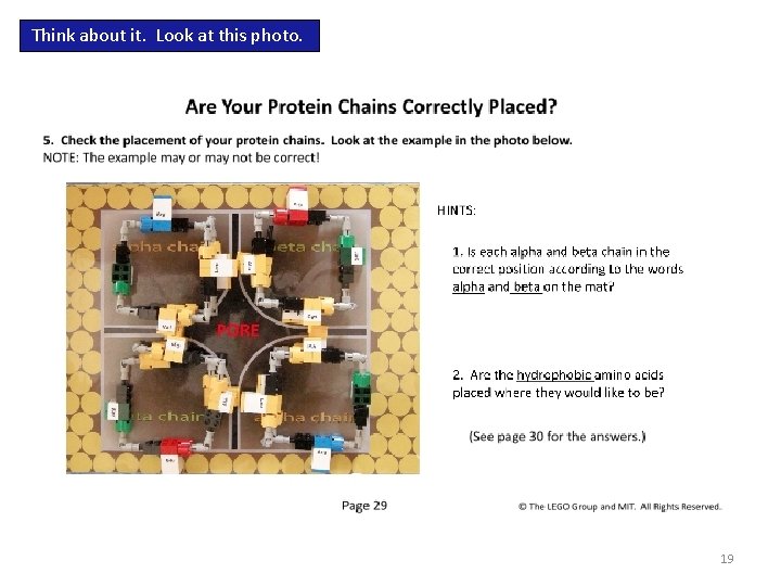 Think about it. Look at this photo. 19 Think about it. Look at this photo. 19