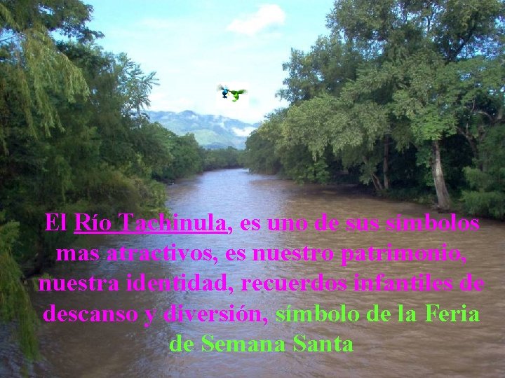 El Río Tachinula, es uno de sus símbolos mas atractivos, es nuestro patrimonio, nuestra