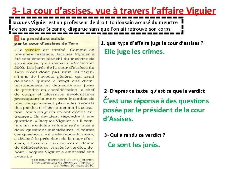 3 - La cour d’assises, vue à travers l’affaire Viguier Jacques Viguier est un 3 - La cour d’assises, vue à travers l’affaire Viguier Jacques Viguier est un