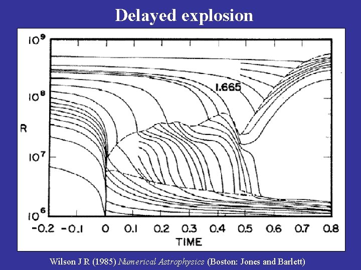 Delayed explosion Wilson J R (1985) Numerical Astrophysics (Boston: Jones and Barlett) Delayed explosion Wilson J R (1985) Numerical Astrophysics (Boston: Jones and Barlett)