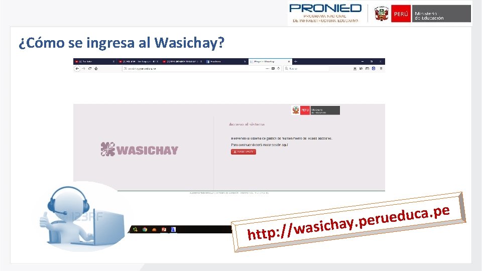 ¿Cómo se ingresa al Wasichay? http: // e p. a c u d e