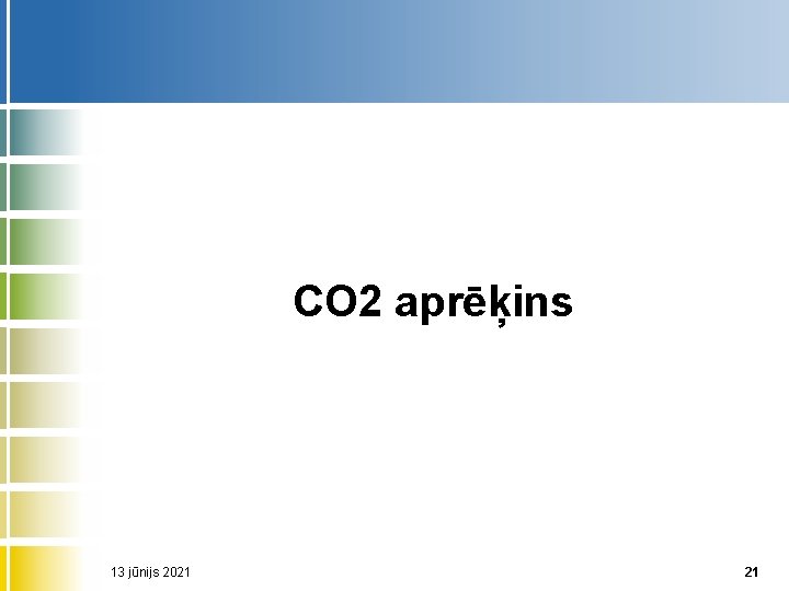 CO 2 aprēķins 13 jūnijs 2021 21 