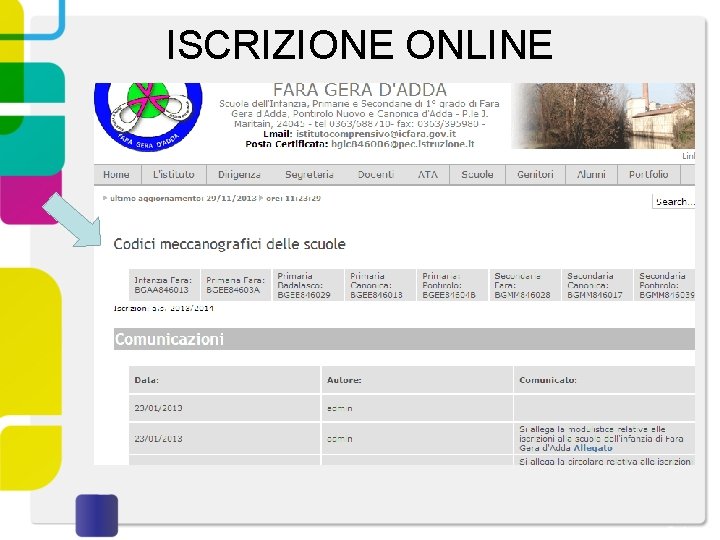 ISCRIZIONE ONLINE 