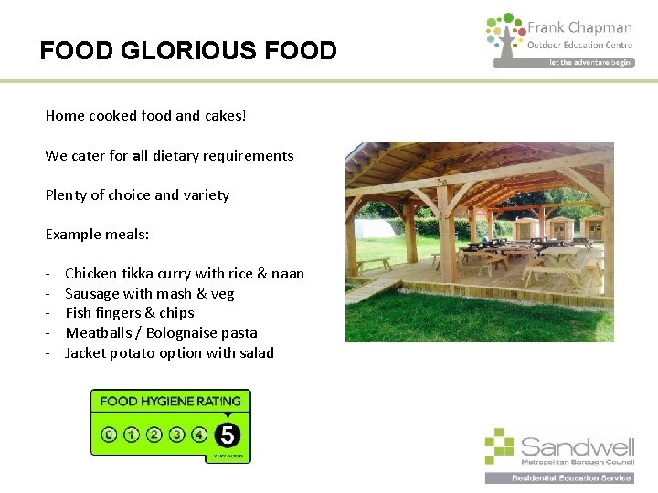 FOOD GLORIOUS FOOD Home cooked food and cakes! We cater for all dietary requirements