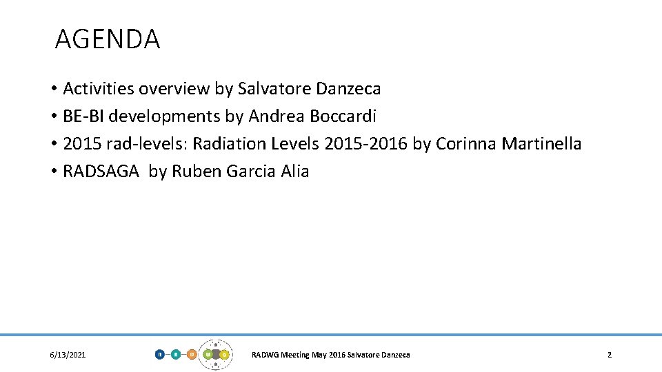AGENDA • Activities overview by Salvatore Danzeca • BE-BI developments by Andrea Boccardi •