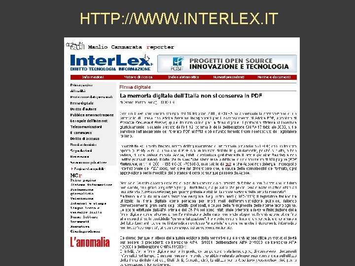 HTTP: //WWW. INTERLEX. IT 