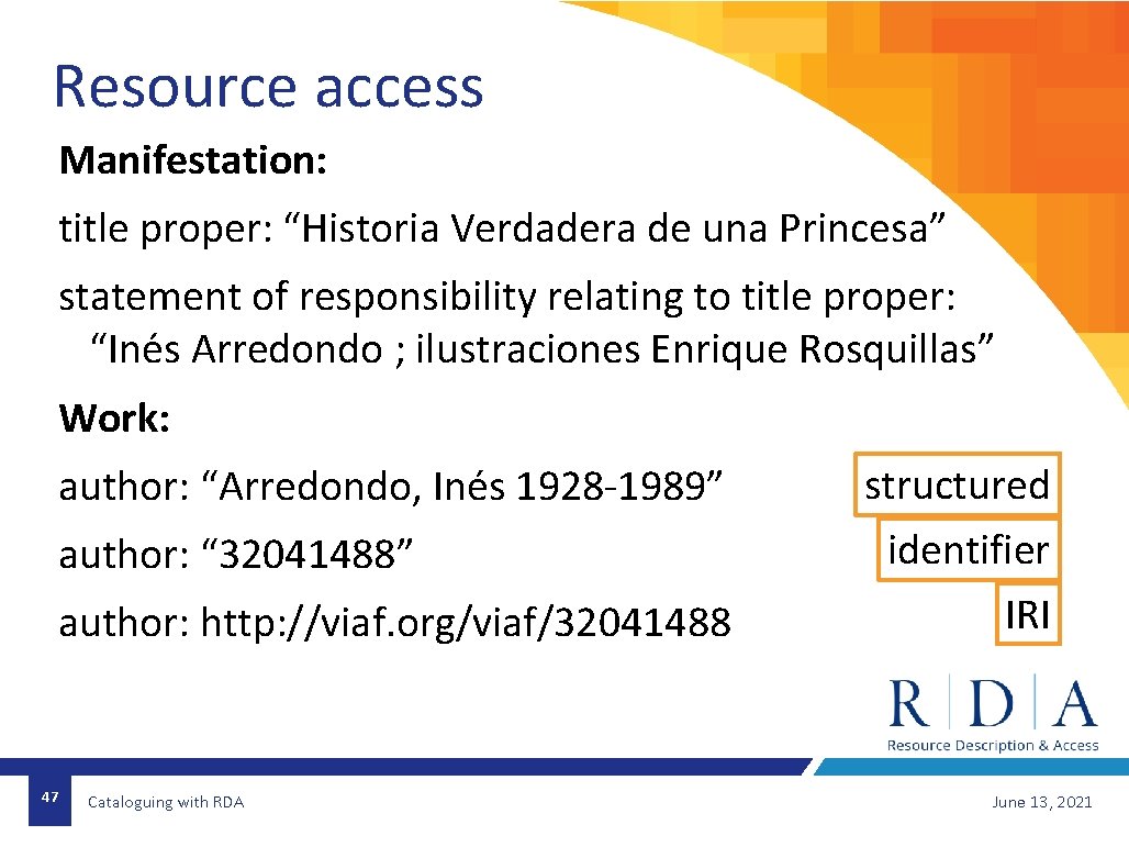 Resource access Manifestation: title proper: “Historia Verdadera de una Princesa” statement of responsibility relating