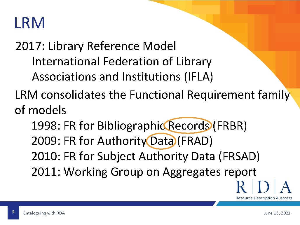 LRM 2017: Library Reference Model International Federation of Library Associations and Institutions (IFLA) LRM