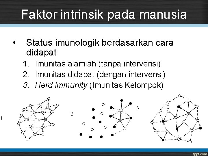 Faktor intrinsik pada manusia • Status imunologik berdasarkan cara didapat 1. Imunitas alamiah (tanpa