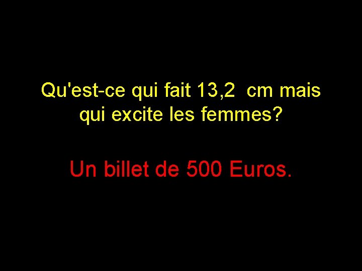Qu'est-ce qui fait 13, 2 cm mais qui excite les femmes? Un billet de