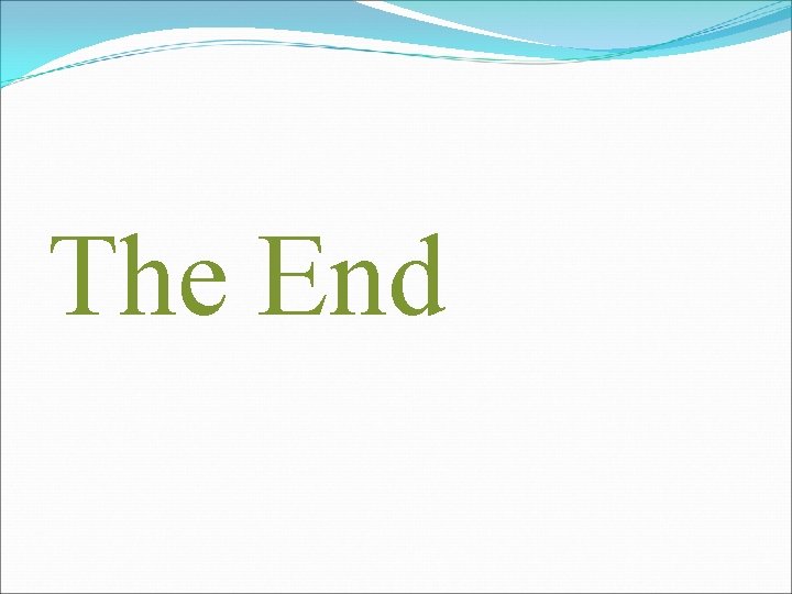 The End 