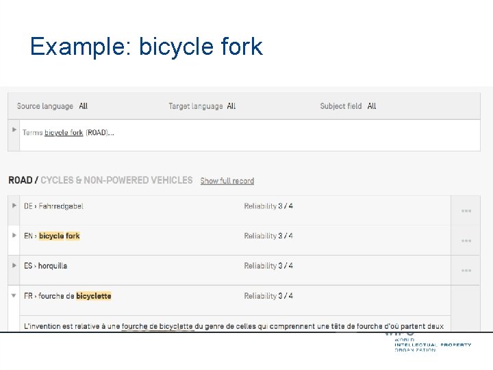 Example: bicycle fork 