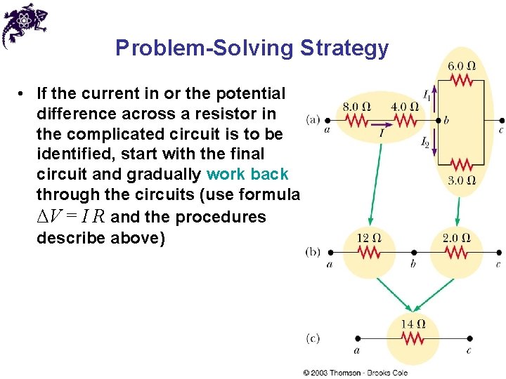 Problem-Solving Strategy • If the current in or the potential difference across a resistor