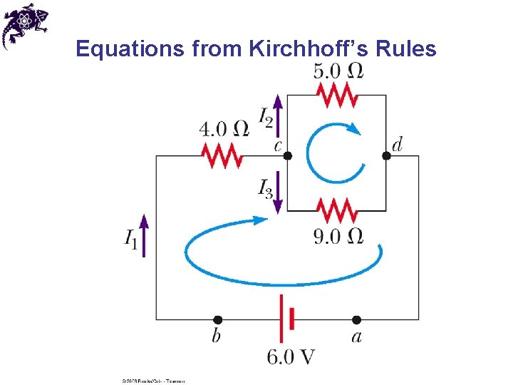 Equations from Kirchhoff’s Rules 