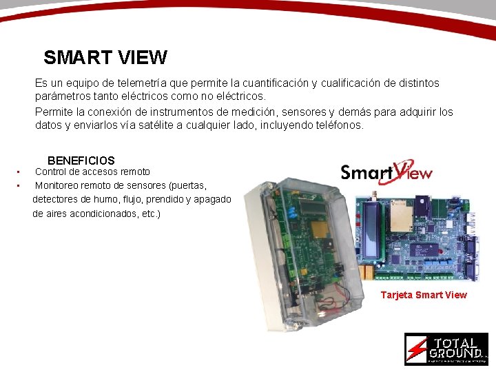 SMART VIEW Es un equipo de telemetría que permite la cuantificación y cualificación de