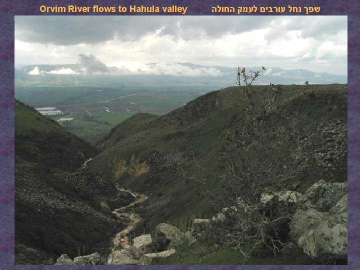 Orvim River flows to Hahula valley שפך נחל עורבים לעמק החולה 