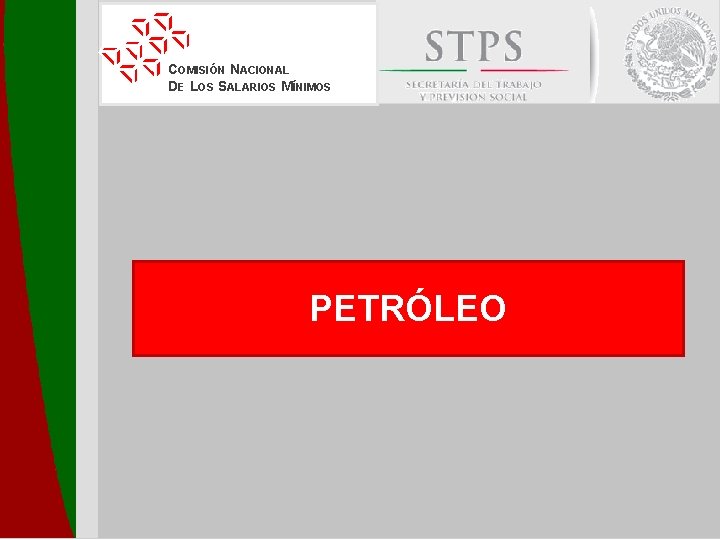 COMISIÓN NACIONAL DE LOS SALARIOS MÍNIMOS PETRÓLEO 