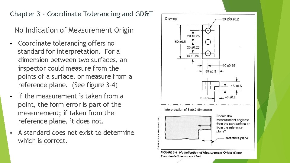 Chapter 3 – Coordinate Tolerancing and GD&T No Indication of Measurement Origin • Coordinate