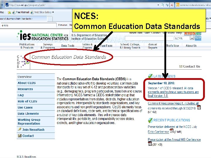 NCES: Common Education Data Standards 17 