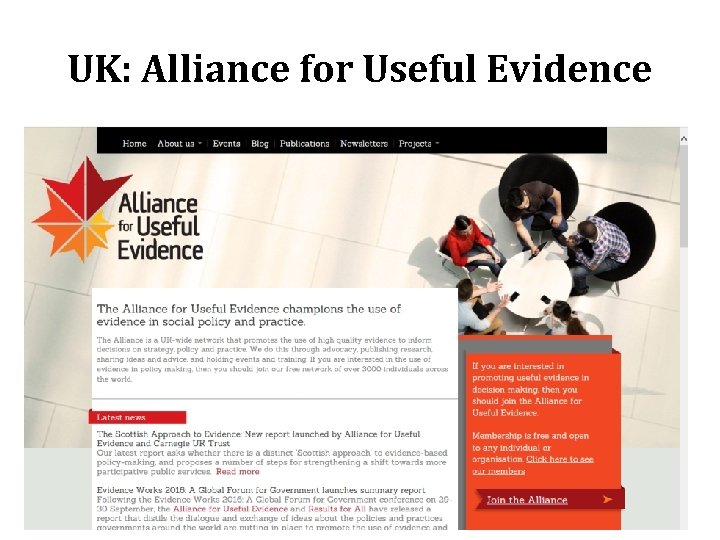 UK: Alliance for Useful Evidence 