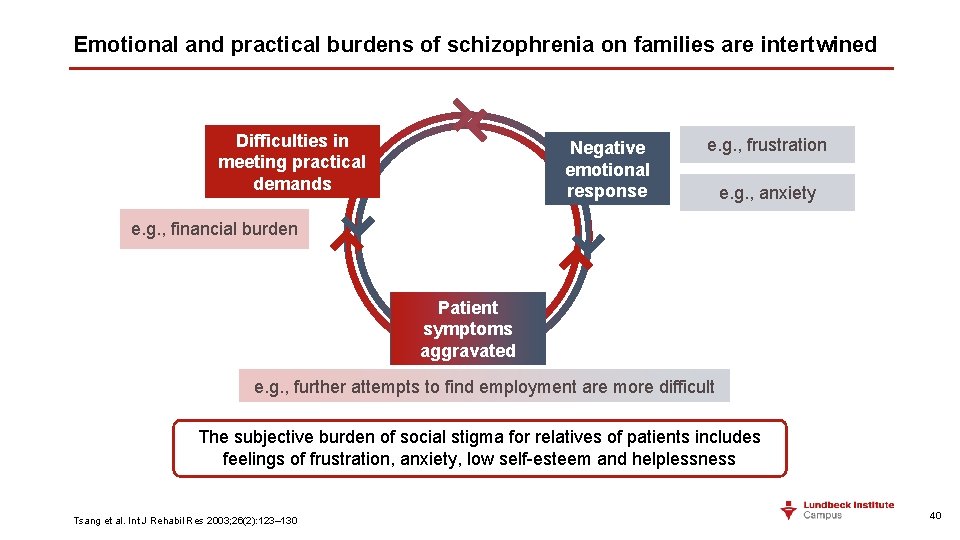 Emotional and practical burdens of schizophrenia on families are intertwined Difficulties in meeting practical