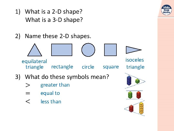 equilateral triangle rectangle greater than equal to less than circle square isoceles triangle 