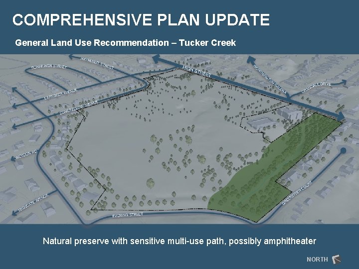 COMPREHENSIVE PLAN UPDATE General Land Use Recommendation – Tucker Creek Natural preserve with sensitive