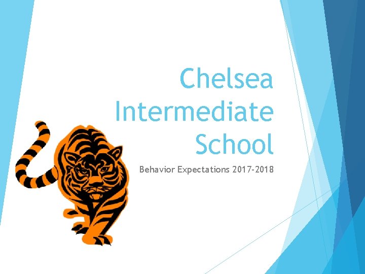 Chelsea Intermediate School Behavior Expectations 2017 -2018 