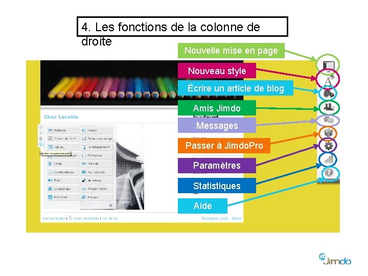 4. Les fonctions de la colonne de droite Nouvelle mise en page Nouveau style