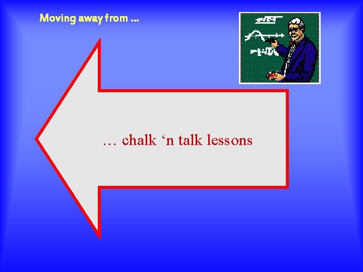 Moving away from … … chalk ‘n talk lessons 