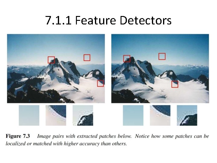 7. 1. 1 Feature Detectors 