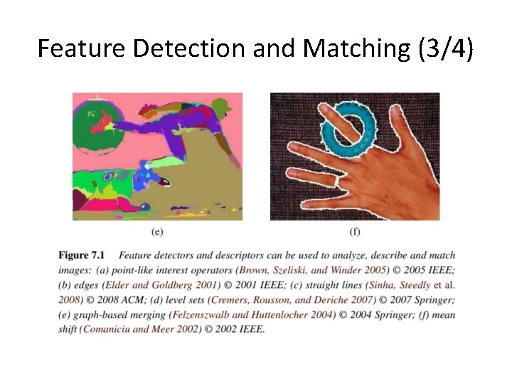 Feature Detection and Matching (3/4) 