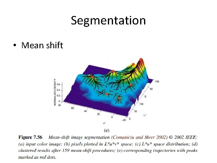 Segmentation • Mean shift 