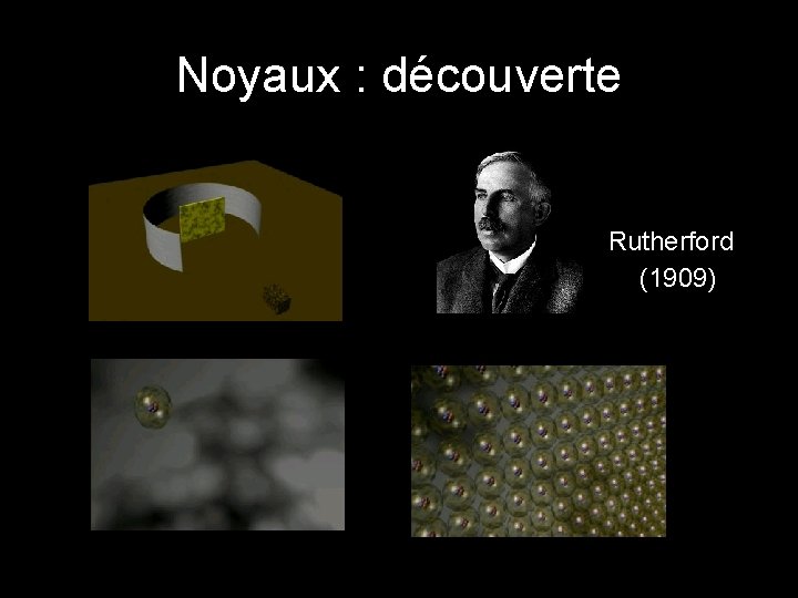 Noyaux : découverte Rutherford (1909) 