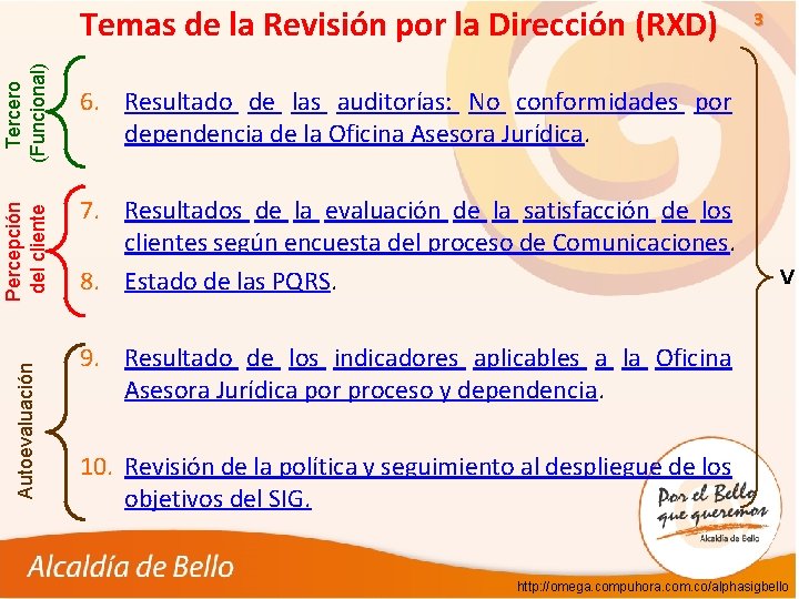 Tercero (Funcional) 7. Resultados de la evaluación de la satisfacción de los clientes según
