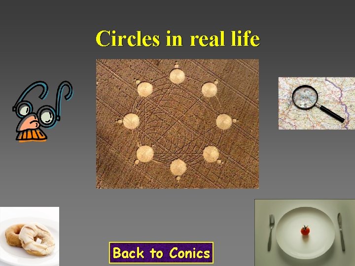 Circles in real life Back to Conics 