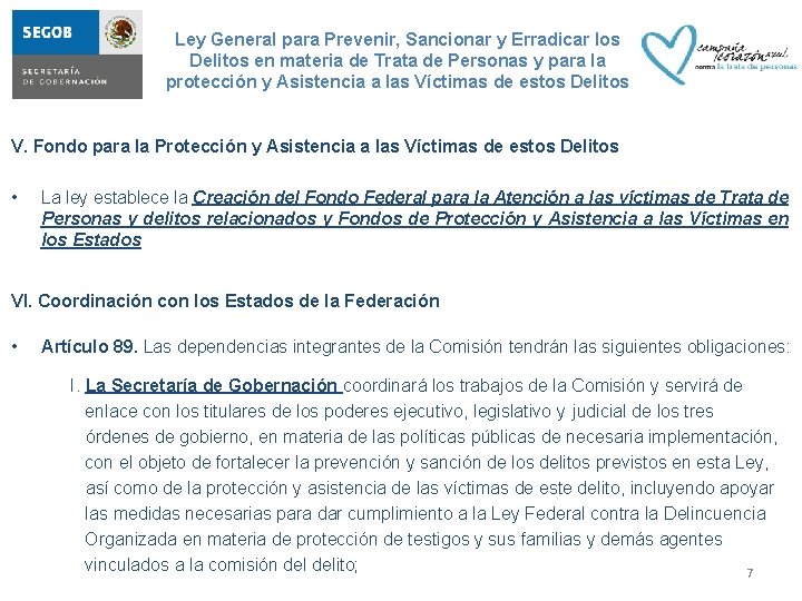 Ley General para Prevenir, Sancionar y Erradicar los Delitos en materia de Trata de