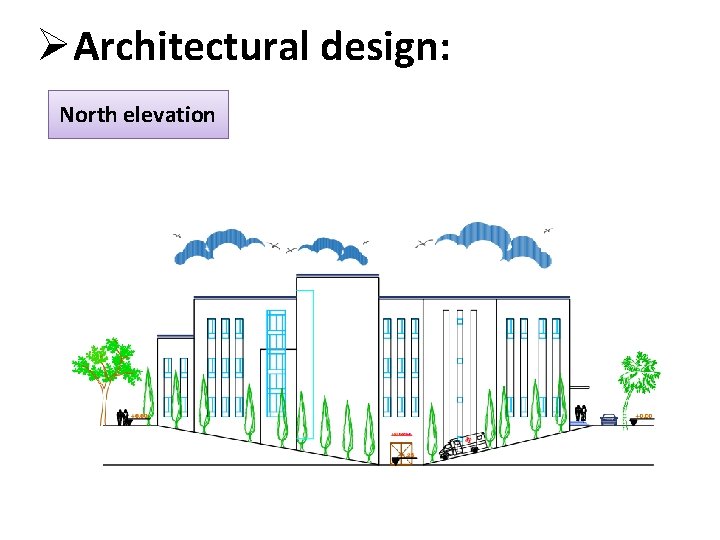 ØArchitectural design: North elevation 