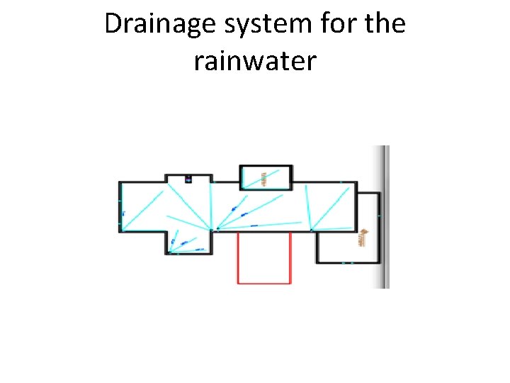 Drainage system for the rainwater 