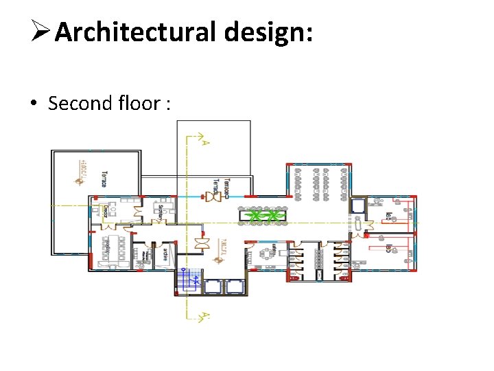 ØArchitectural design: • Second floor : 