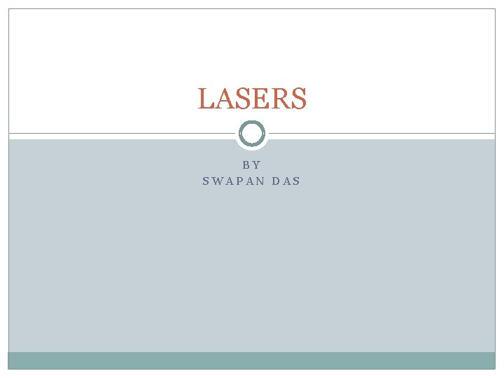 LASERS BY SWAPAN DAS 