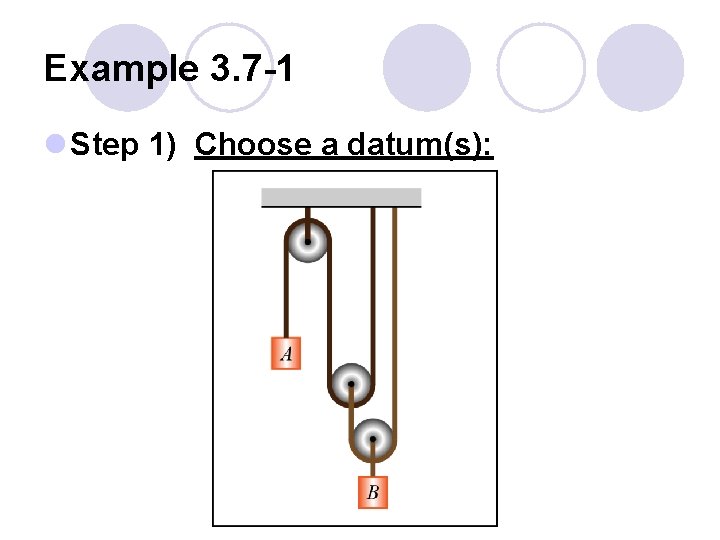 Example 3. 7 -1 l Step 1) Choose a datum(s): 