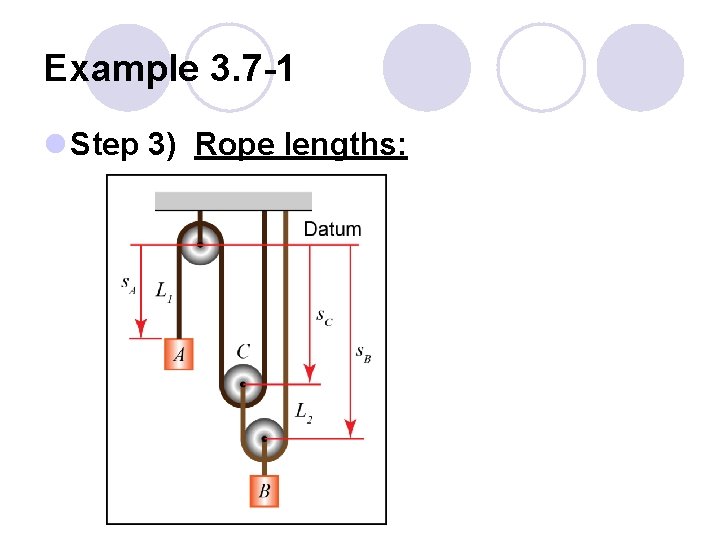Example 3. 7 -1 l Step 3) Rope lengths: 